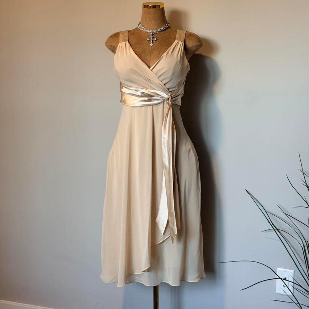 Evan picone cream midi dress